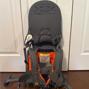 Gray and Orange Kids Backpack Carrier